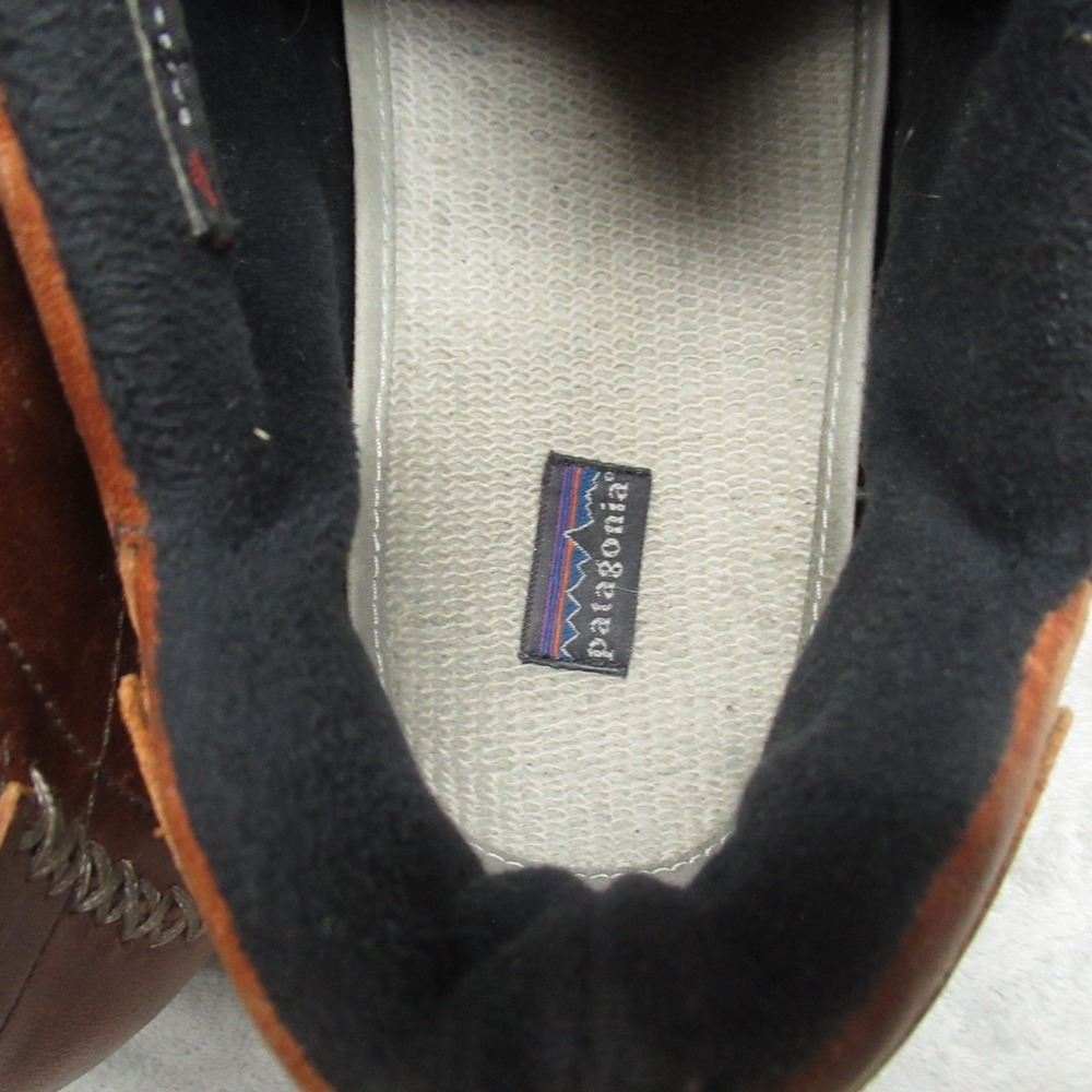 Patagonia Mens 14 Mid Boots Brown Leather Vibram Ranger Smith Waterproof Lace Up - Picture 11 of 16